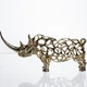 Статуетка носоріг Rhinoceros 23×6×10 см металева фігурка для дому вітальні офісу полиці столу декор Yiwu - зображення 5