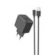 Мережевий зарядний пристрій Hoco CS11A, USB, чорний + кабель USB to Lightning - зображення 1