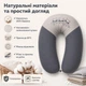 Подушка для беременных и кормления 30х190 см PAPAELLA с вышивкой, гипоаллергенная, наволочка хлопок на молнии - изображение 10