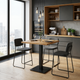 Стол кухонный квадратный RoMax Pocker 60 см Loft Дуб Крафт Золотой/Черный - изображение 2