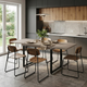Стол кухонный раскладной RoMax Edgar 36мм 110х75 (150х75) см Loft Кашмир/Черный - изображение 3