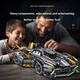 Конструктор спортивний автомобіль V12 Black Warrior 688 деталей, механічна модель суперкара з деталізацією, декоративний металевий ефект - зображення 4