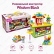 Развивающий конструктор с крупными деталями Wisdom Block Детское Кафе: Машинка, фигурка и игрушечная еда, 104 элемента в боксе-платформе - изображение 1
