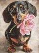 Алмазна мозаїка Песик і сюрприз art_selena_ua 30х40 Ідейка (AMO20219) - изображение 1