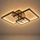 Люстра потолочная VALESO DK6589-3 BK+WOOD, черный + дерево, LED 102W - изображение 1