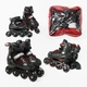 Роликовые коньки Best Roller 09-98 L колеса PU светятся (размер 39-43). Black (193052) - изображение 3