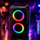 Беспроводная многофункциональная колонка ABS-3202 с RGB-подсветкой No name G6936 Чорний G6936 - зображення 2