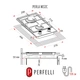 Варочная поверхность на металле PERFELLI PERLA M32C BIANCO - изображение 2