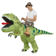 Надувной костюм Всадник на динозавре T-Rex для взрослых 150–190 см с вентилятором (карнавальный костюм) - изображение 1