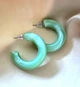 Женские сережки "Кольца" 3.8см jewelry Салатовые - изображение 11