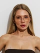 Женские безоправные очки для коррекции зрения Seventy -3.50 золото с защитной линзой Blue Blocker - изображение 6