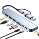 Переходник USB HUB 8в1 WALKER WHUB-53 с разъемом USB/Type-C grey - изображение 7