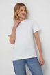 Футболка женская Calvin Klein хлопковая белая S 4252 - изображение 3