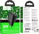 Сетевое зарядное устройство Hoco CS21A Rich single port QC3.0 charger Black (6942007609883) - изображение 2