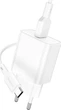 Мережевий зарядний пристрій з кабелем Borofone BA72A Spring single port QC3.0 charger set (Type-C) 18W White (6974443388596) - зображення 1