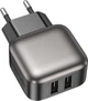 Мережевий зарядний пристрій Borofone BAS51A Absolute dual-port charger Black (6941991116100) - зображення 3