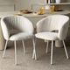 Комплект з 2-х обідніх стільців з підлокітниками Emma Savanna beige white base - изображение 1
