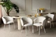 Комплект з 2-х обідніх стільців з підлокітниками Emma Savanna beige white base - изображение 11