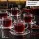Чайный сервиз на 6 персон 12 предметов, набор прозрачных чашек с блюдцами 220 мл из закаленного стекла - изображение 7