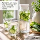 Набір для напоїв 7 предметів, скляний комплект з глечиком і 6 склянками 300 мл, набір для води, соку, лимонаду - зображення 5