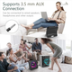 Портативный CD-плеер Gueray Bluetooth 5.0 Hi-Fi — Настольный проигрыватель с FM-радио, USB и таймером сна, Черный матовый - изображение 4