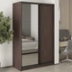 Шкаф-купе двухдверный MebelStar Стандарт BG ДСП/Зеркало 130x60x210 см Дуб ристрето (MBS-11104) - изображение 1