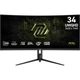 Монітор вигнутий 34" MSI MAG 342CQRF E20, Black - зображення 1