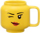 Керамическая кружка LEGO Iconic Winking Girl 255 мл Желтая (5711938247720) - изображение 1