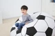 Надувное кресло-мешок 110×110×85 см Inflatable Sofa/ Черно-белый - зображення 5
