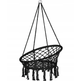 Качеля гамак Macrame большой, гамак плетений, цвет черный - изображение 3