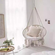 Качеля гамак Macrame большой, гамак плетений с подушкой, цвет белый HY003 - изображение 8