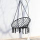 Качеля гамак Macrame большой, гамак плетений, цвет черный - изображение 8