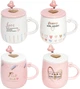 Кружка фарфорова Girl’s heart 420мл з кришкою і ложкою (BD-927-218) - зображення 1