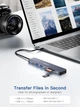 USB-C хаб 7 в 1 HDMI 4K, PD 100W і кардридер dockteck - изображение 6