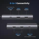 Док-станция USB-C UGREEN Revodok 206 6 в 1 с Dual HDMI 4K - изображение 5