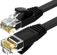 Мережевий кабель Ugreen Cat 6 U/UTP Lan Flat Cable 1 м Black (UGR-50173) - зображення 1