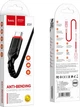 Кабель Hoco X59 USB to Type-C 3A, 1 м, nylon, TPE connectors Black (6931474744920) - зображення 5