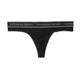 Трусики стрінги лого-резинка вікторія сікрет victoria's secret Чорні Logo Cotton Thong Panty S - изображение 1