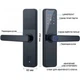Умный Bluetooth Smart кодовый замок Finger Lock со сканером отпечатка пальца для дверей Черный (075z) - изображение 6