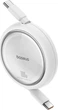 Кабель Baseus Free2Draw Mini Retractable Charging Cable Type-C to Type-C 100W 1 м Moon White (P10364500211-00) - зображення 3