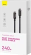 Кабель Baseus Tungsten Gold Fast Charging Data Cable Type-C to Type-C 240W 3 м Black (CAWJ040201) - зображення 2