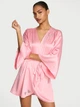 Халат Victoria’s Secret Twinkle Heart Satin Short Robe М/L Рожевий (27178739D) - зображення 1