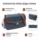 Сумка женская кросс-боди через плечо для телефона и для документов из натуральной кожи маленькая Vintage Синий 37323 - изображение 2