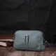 Женская кожаная сумка Vintage голубая 19x12,5x6,5 см маленькая на два отделения 60784 - изображение 9