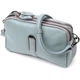 Женская кожаная сумка Vintage голубая 19x12,5x6,5 см маленькая на два отделения 60784 - изображение 12