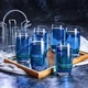 Імпортовані скляні чашки з океану, чашки для води, чашки для молока на сніданок, чашки для домашнього чаю, набір із шести штук об'ємом 370 мл - зображення 12