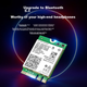 Сетевая карта EDUP AX210 для ноутбуков, модуль Wi-Fi 6 Gigabit Triple-Band 5374M, встроенная беспроводная сетевая карта для ноутбуков, интерфейс M2, беспроводной приемник сигнала Wi-Fi + Bluetooth 5.3 - изображение 6