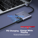 DM Daimai Type-C Three-In Expansion Dock, USB-C to H DM IPD100W/USB3.0 Expansion Integrated Phone Laptop Converter, CHB026 - изображение 7