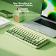 Клавиатура беспроводная BOW K608DL Bluetooth/2.4 GHz English Matcha Green - изображение 9