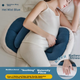 Подушка для беременных BabyWatch, поддержка талии, подушка для сна на боку, поддержка живота во время беременности, U-образная подушка для спины, специализированный продукт, цвет «меховая шуба» синий - изображение 4